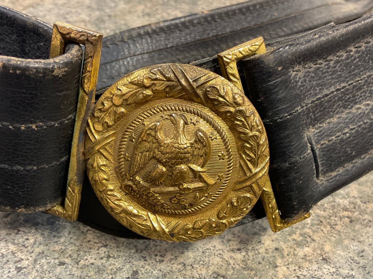 WW2 Era US Navy Officer Dress Leather Sword Belt