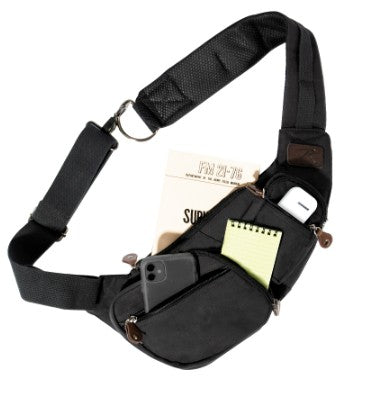 Rothco Vintage Canvas Crossbody Bag- black