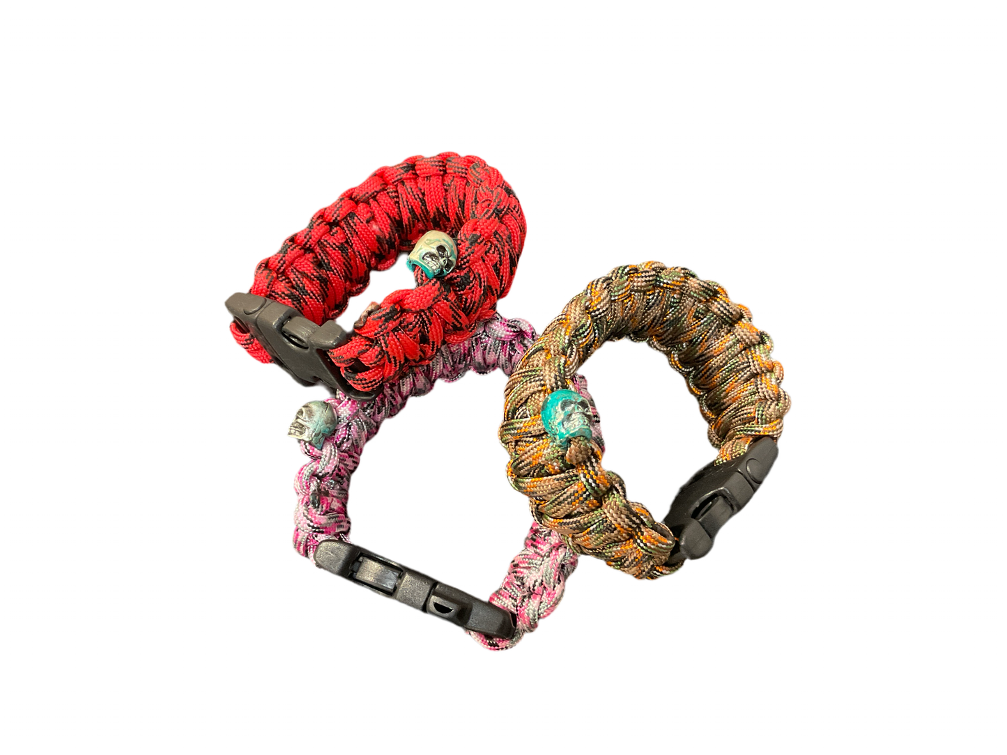 Skullz Survival Whistle Paracord Bracelet