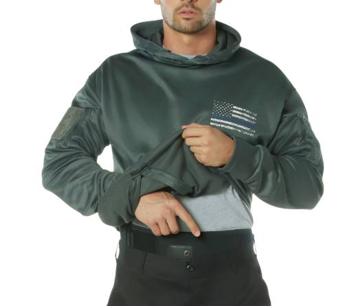 Rothco Concealed Carry Thin Blue Line Hoodie