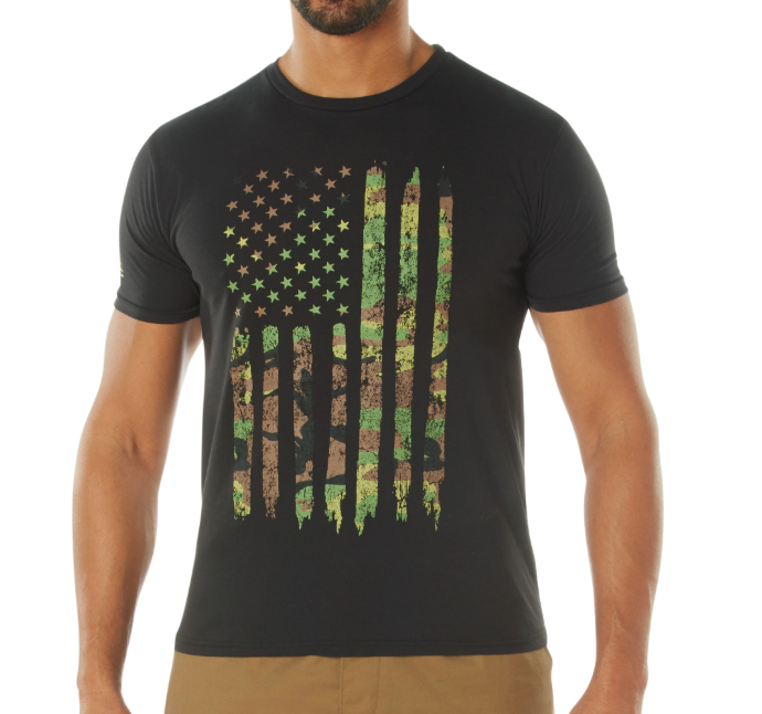 Rothco Distressed US Flag Athletic Fit T-Shirt