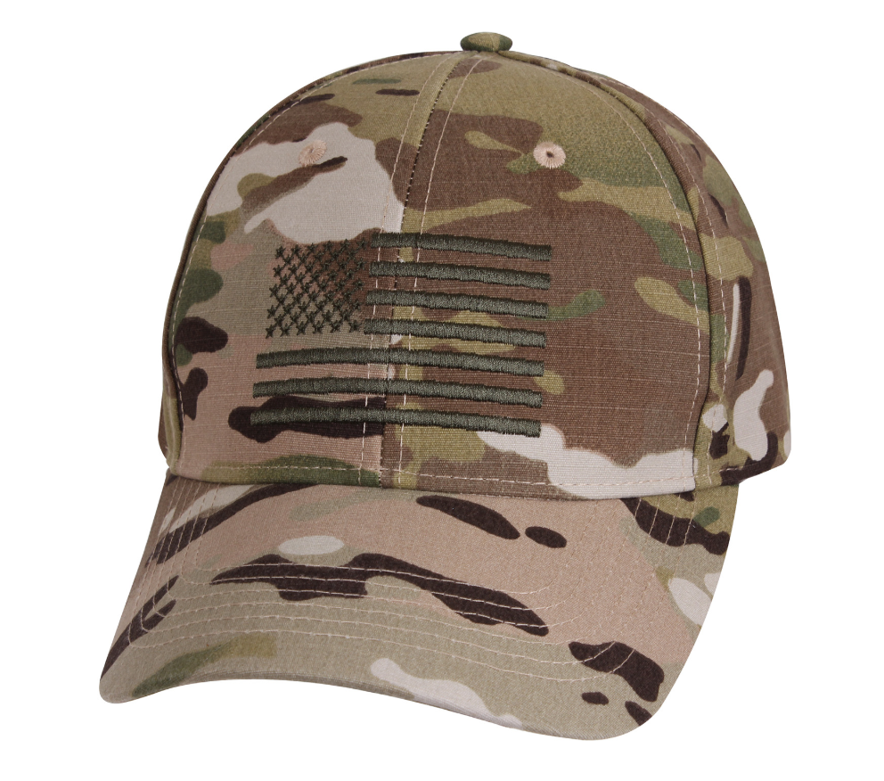 Rothco U.S. Flag Low Profile Camo Hat
