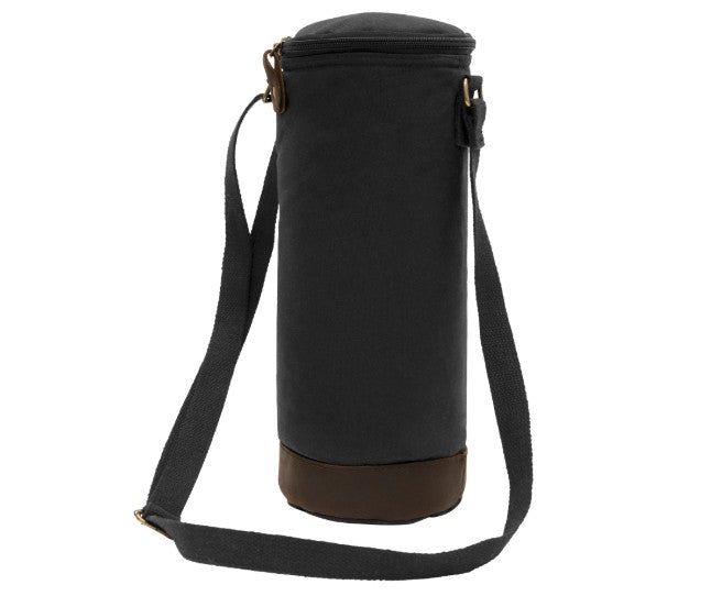 Rothco Waxed Canvas Wine Carrier Tote Bag-black