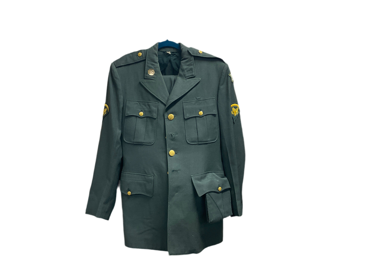 Vintage 1950's Army Dress Green Uniform