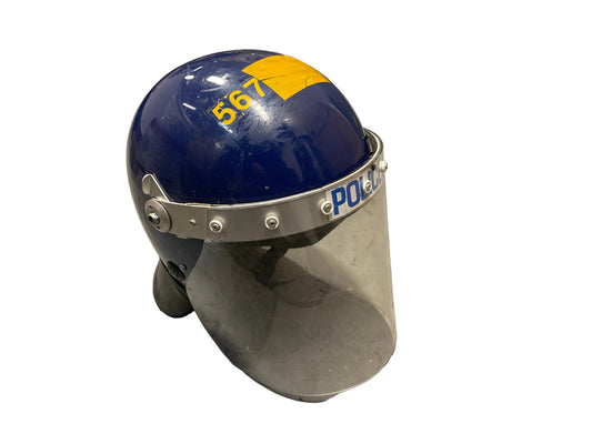 Vintage British Police Riot Helmet