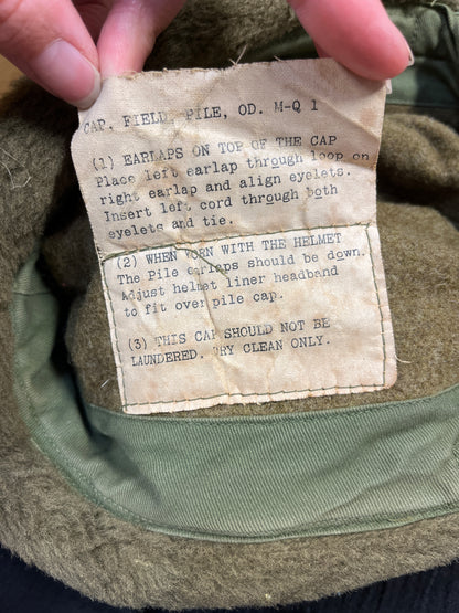 Vintage US Army M-1951 Cold Weather Field Pile Cap