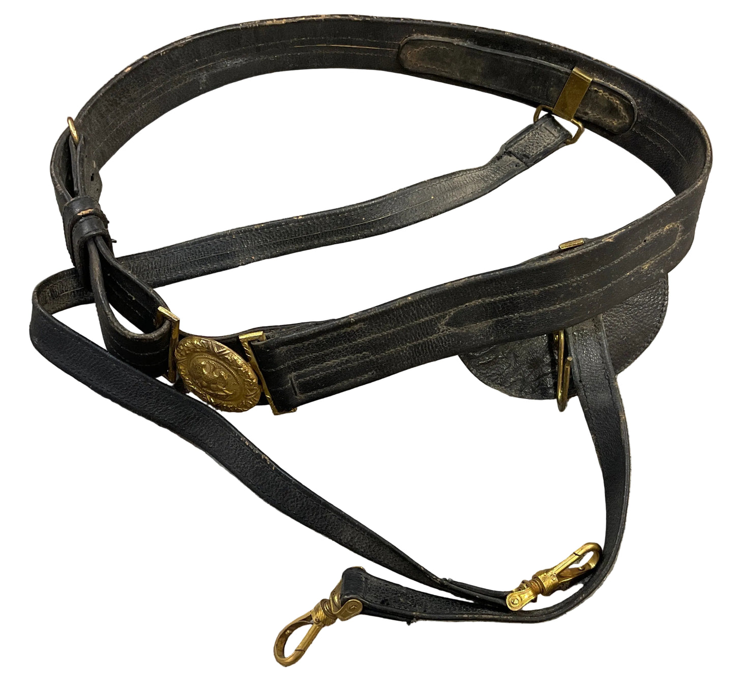 WW2 Era US Navy Officer Dress Leather Sword Belt