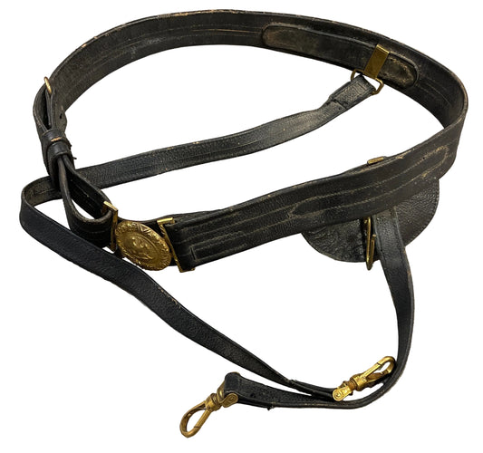 WW2 Era US Navy Officer Dress Leather Sword Belt