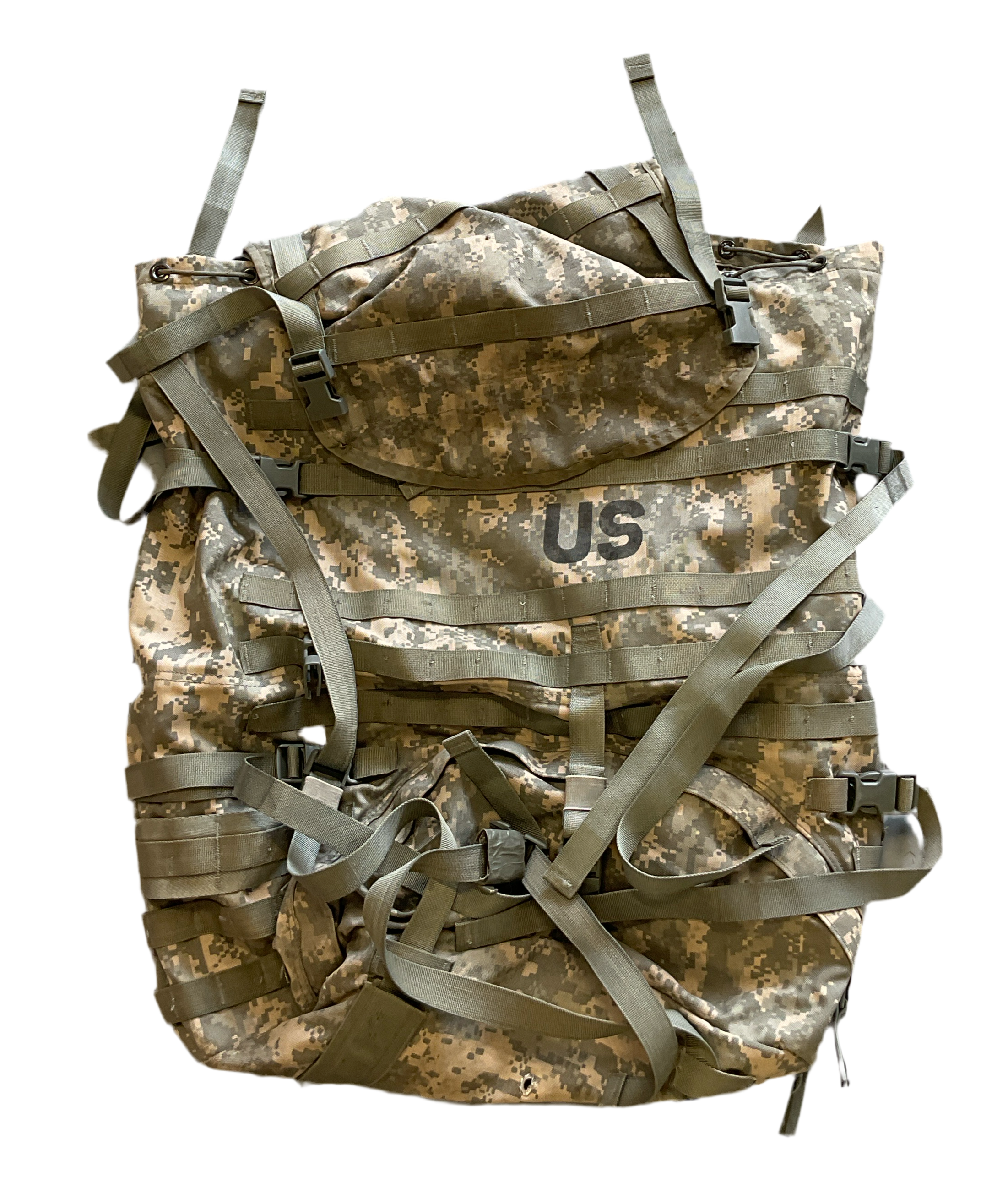 Army Rucksack Large W Frame US Military ACU large rucksack with frame-used – Second Chance Surplus