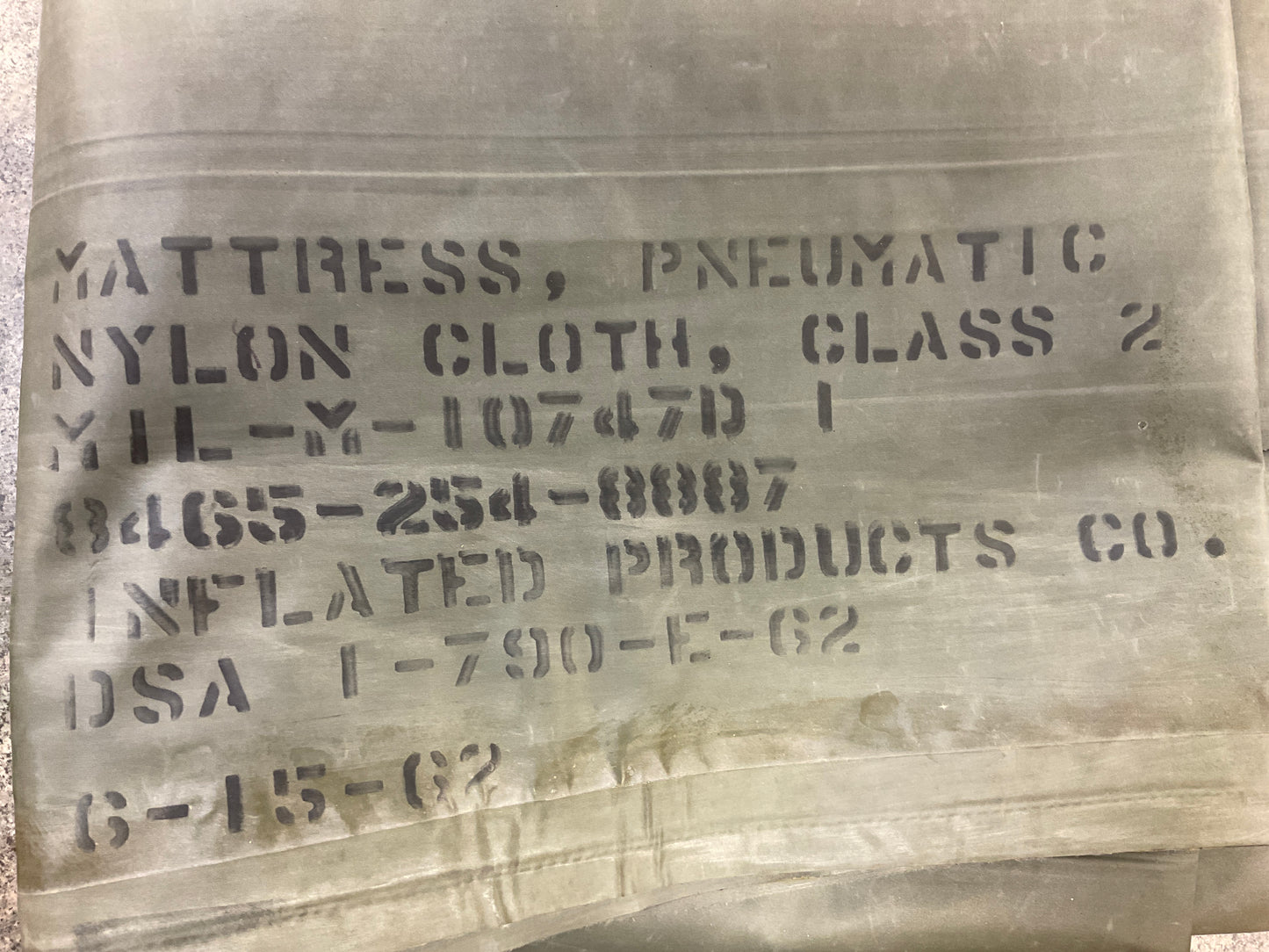 Vintage U.S. Military Pneumatic Air Mattress