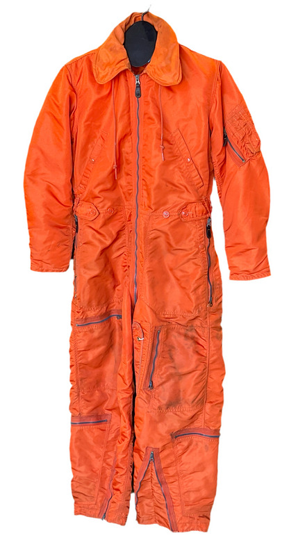 Vintage 60s USAF CWU-1/P USAF Flyers Coverall Orange Mens Medium