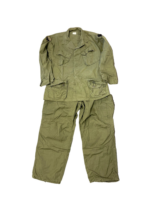 Vintage Vietnam War Era Men's Rip-Stop Poplin Tropical Uniform
