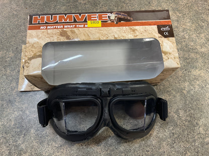 Humvee HMV-GGL-RAF-B Motorcycle Goggles - Black