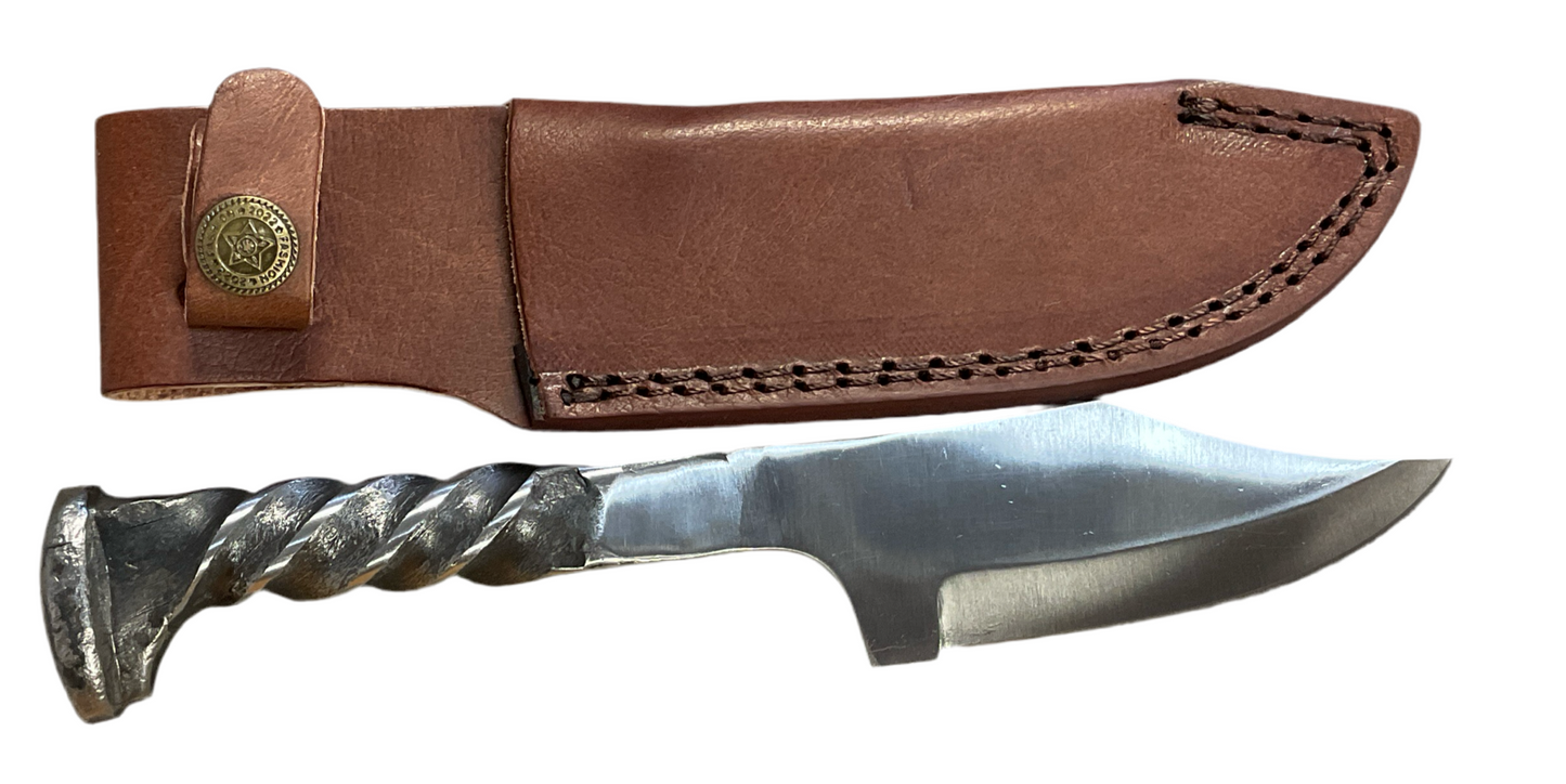 Fireside Survivor Hand Forged Railroad Spike Knife