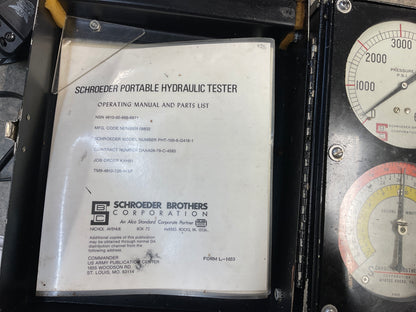 US Military Portable Hydraulic Systems Tester- 1979