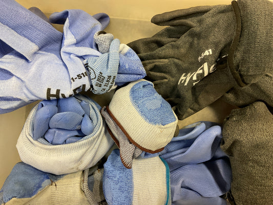 Used HyFlex Cut Resistant Industrial Gloves