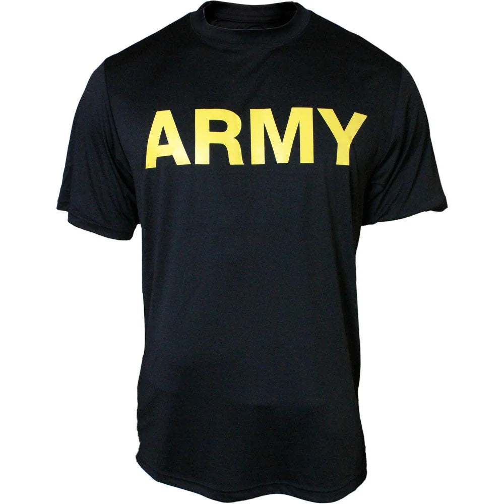 Army Short Sleeve Black PT T-Shirt