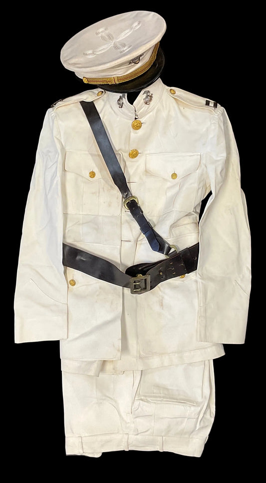 Vintage USMC Officer Dress White Uniform w/ Model 1944 EGA Pin Set