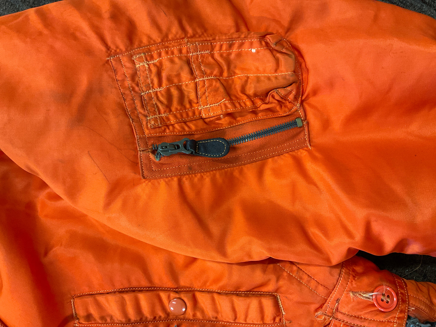 Vintage 60s USAF CWU-1/P USAF Flyers Coverall Orange Mens Medium Regular