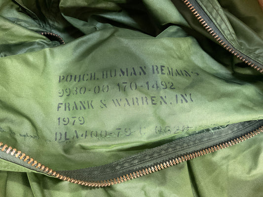 U.S. Military OD Human Remains Type 1 Body Bag