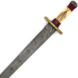 Sword in Storm Firestorm Damascus Viking Sword