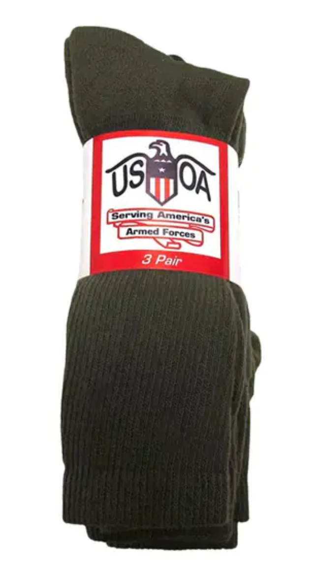 U.S. Military Olive Drab Boot Socks - 3 pack