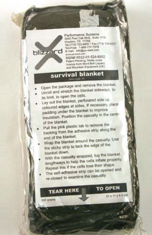 Military Issue Blizzard Survival Blanket