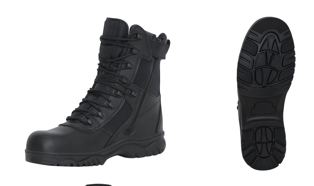 Rothco Forced Entry Tactical Boot With Side Zipper & Composite Toe - 8 Inch