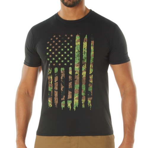 Rothco Distressed US Flag Athletic Fit T-Shirt