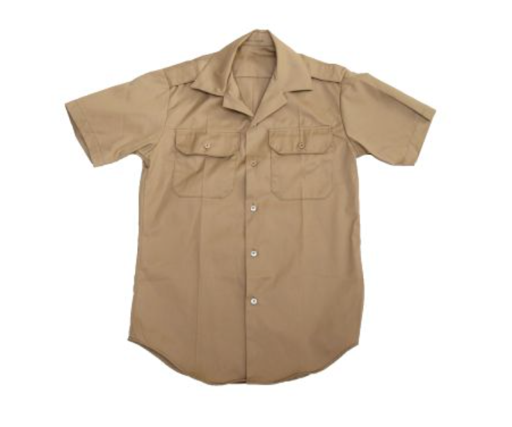 Vintage US Military Tan Dress Shirt