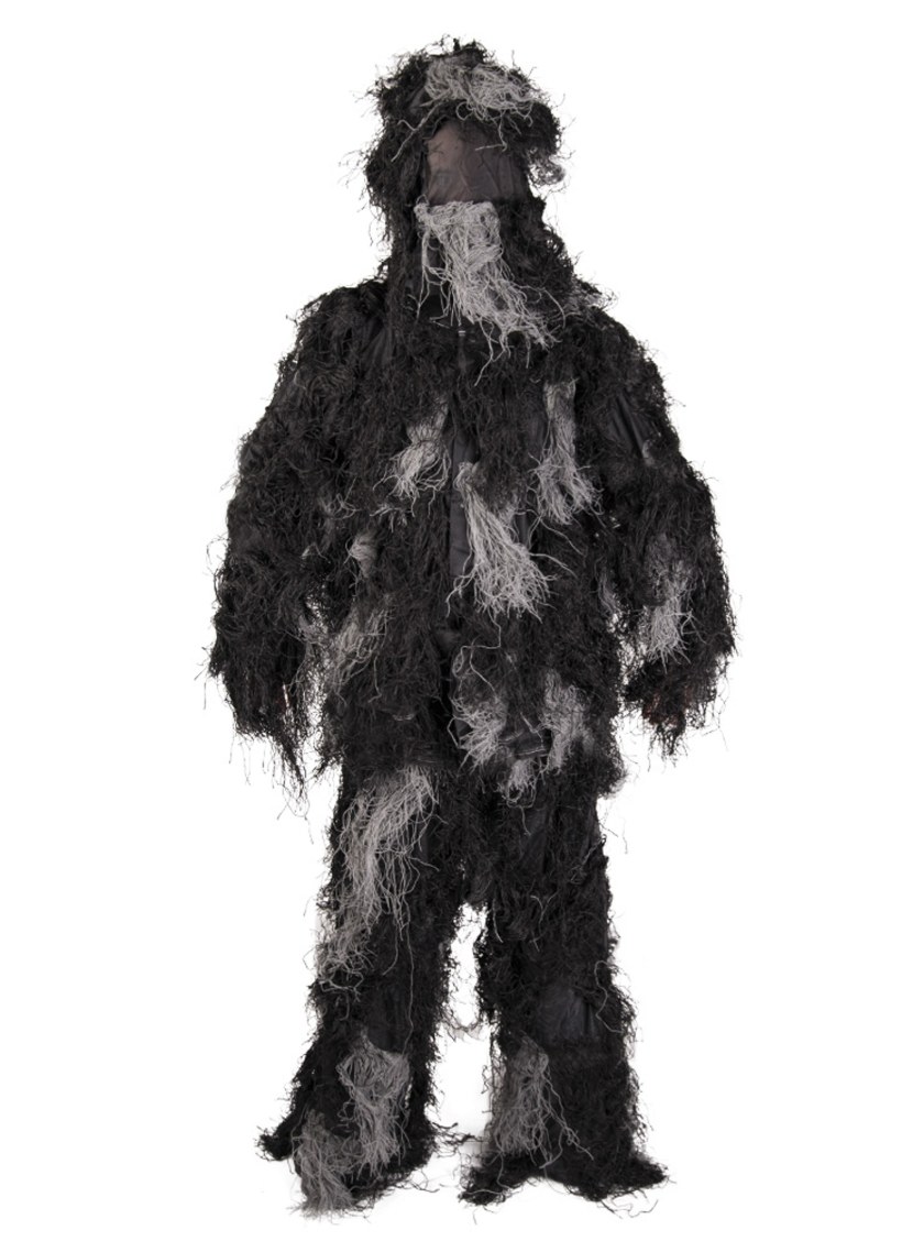 Mil-Tec Night Camo 4-Pc Ghillie Suit