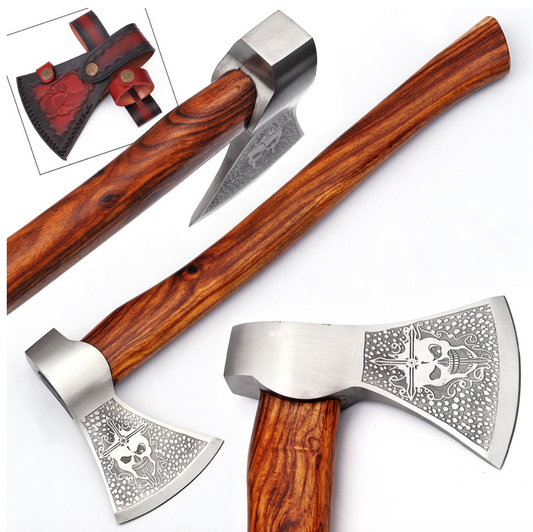 Skull and Cross Outdoor Hammer Head Axe