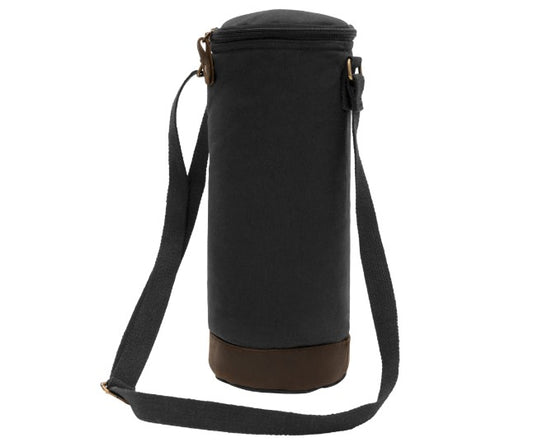 Rothco Waxed Canvas Wine Carrier Tote Bag-black