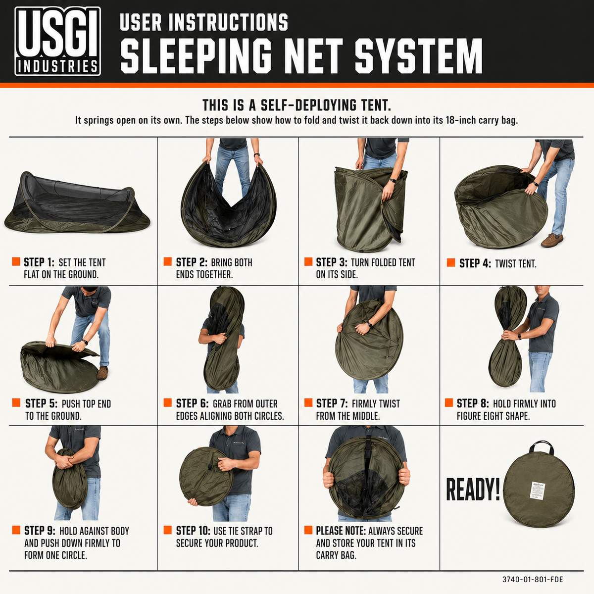 USGI Industries Bivy Tent – Pop-Up Mesh Shelter