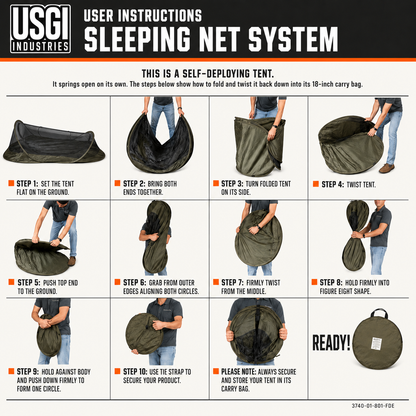 USGI Industries Bivy Tent – Pop-Up Mesh Shelter