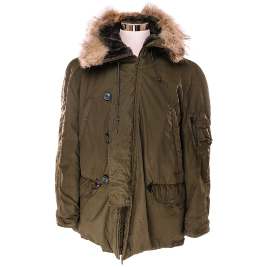 Vintage US Military Man's Flying Jacket with Fur Hood